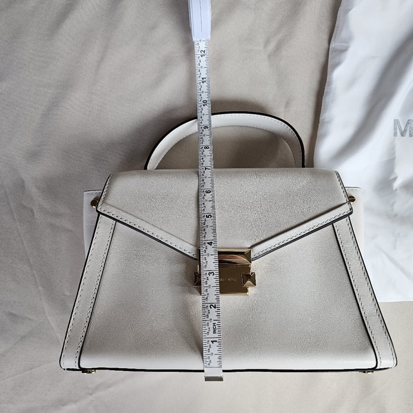 MICHAEL KORS Whitney White Medium Leather Satchel - Picture 13 of 13